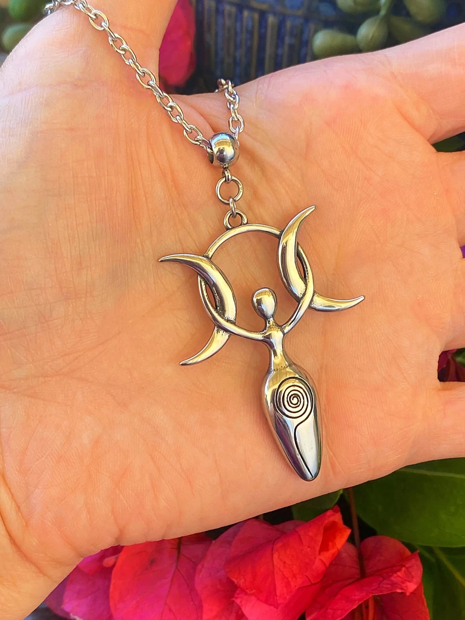 MOON GODDESS NECKLACE by Bellaforma Jewelry at Shirley Shoppe