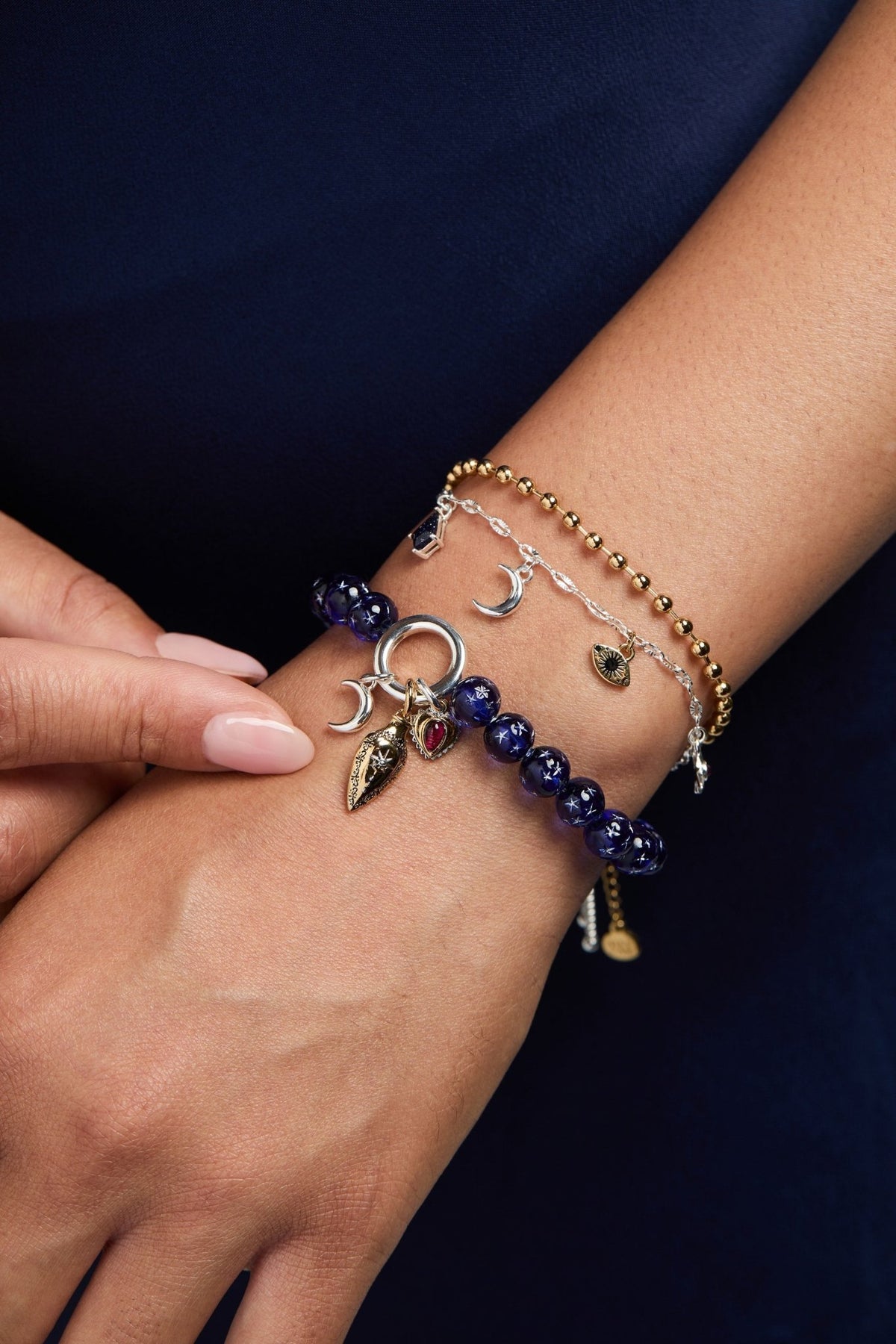 Moon Magic 2 Row Charm Bracelet by ALEX AND ANI at Shirley Shoppe