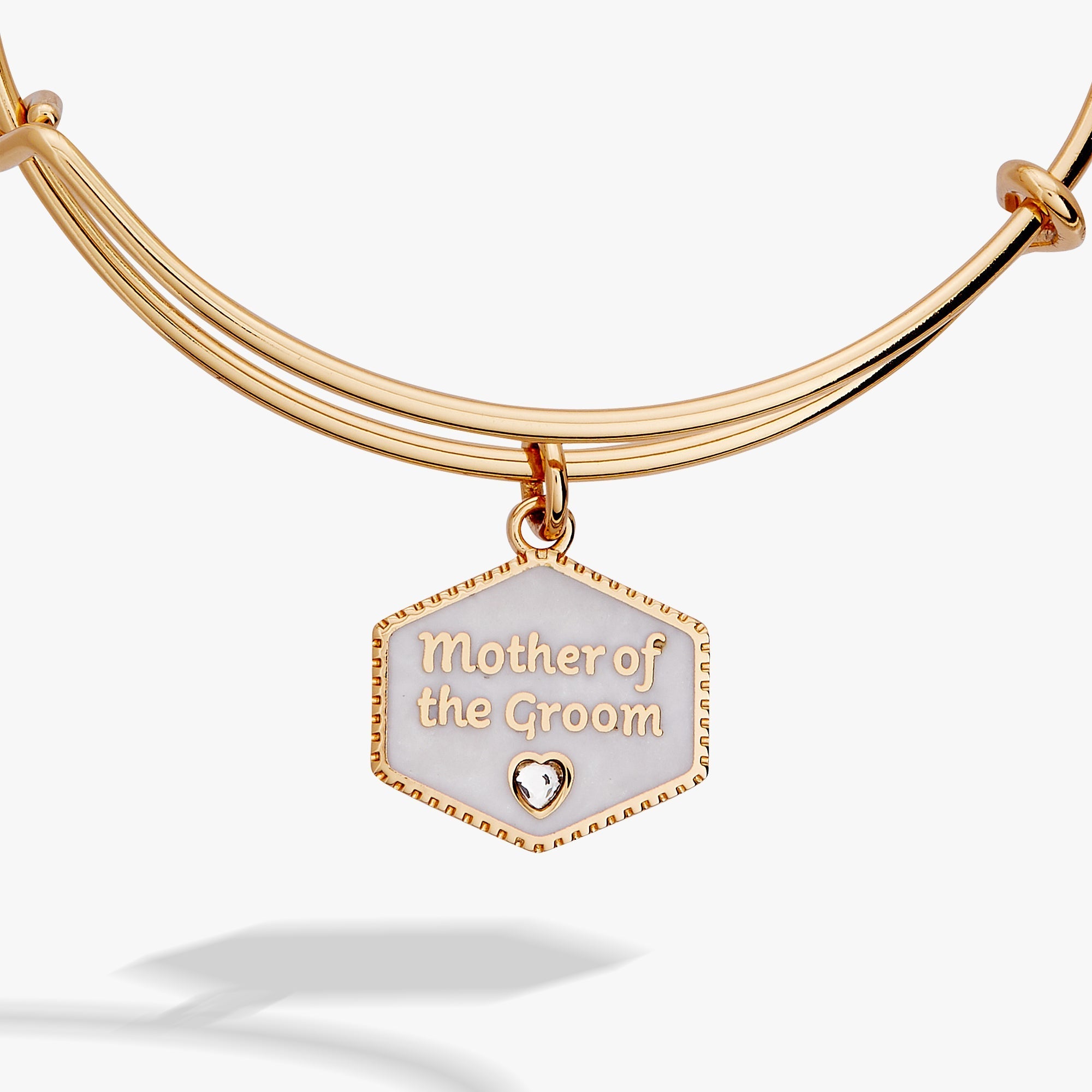 Mother of the Groom Mother of Pearl Charm Bangle by ALEX AND ANI at Shirley Shoppe