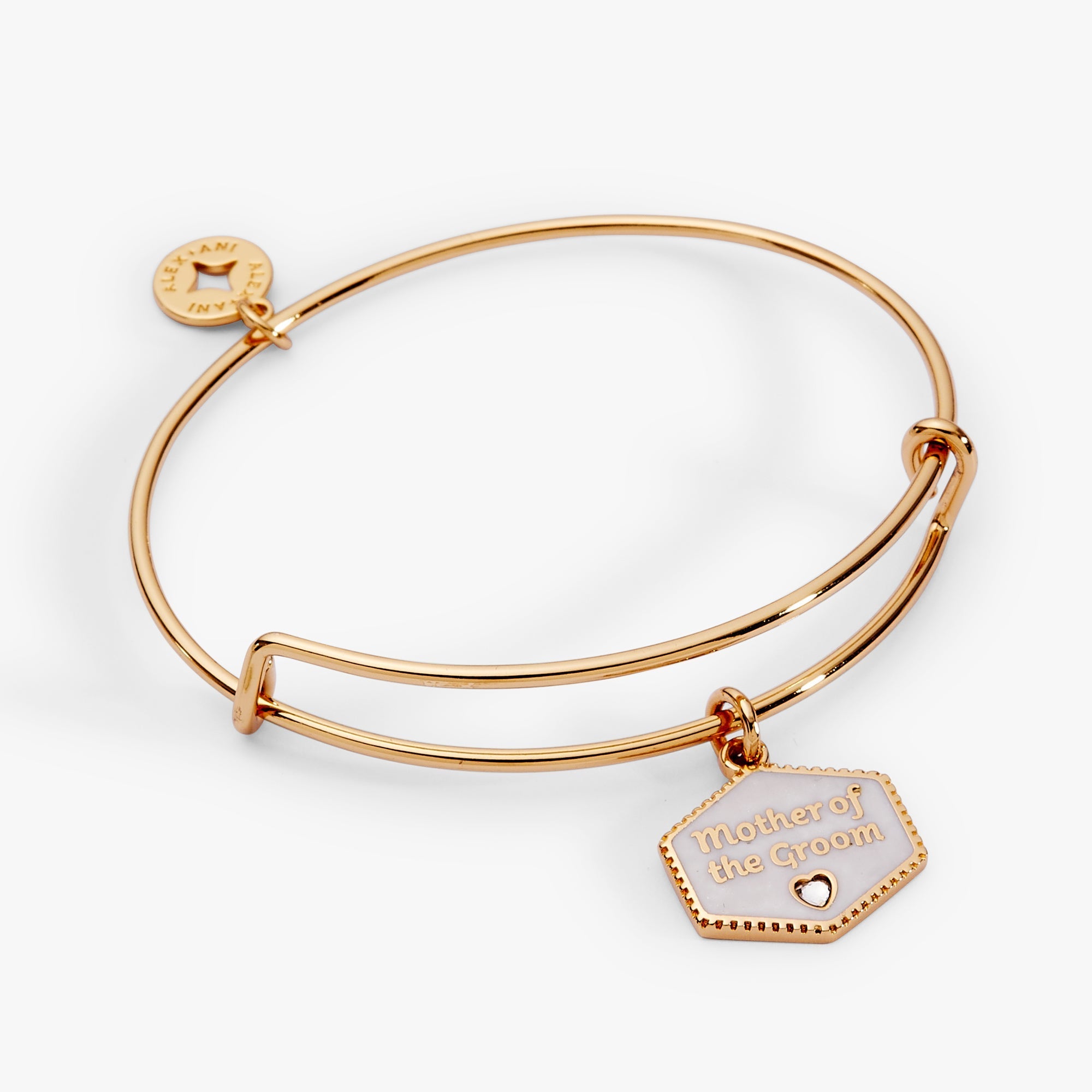 Mother of the Groom Mother of Pearl Charm Bangle by ALEX AND ANI at Shirley Shoppe