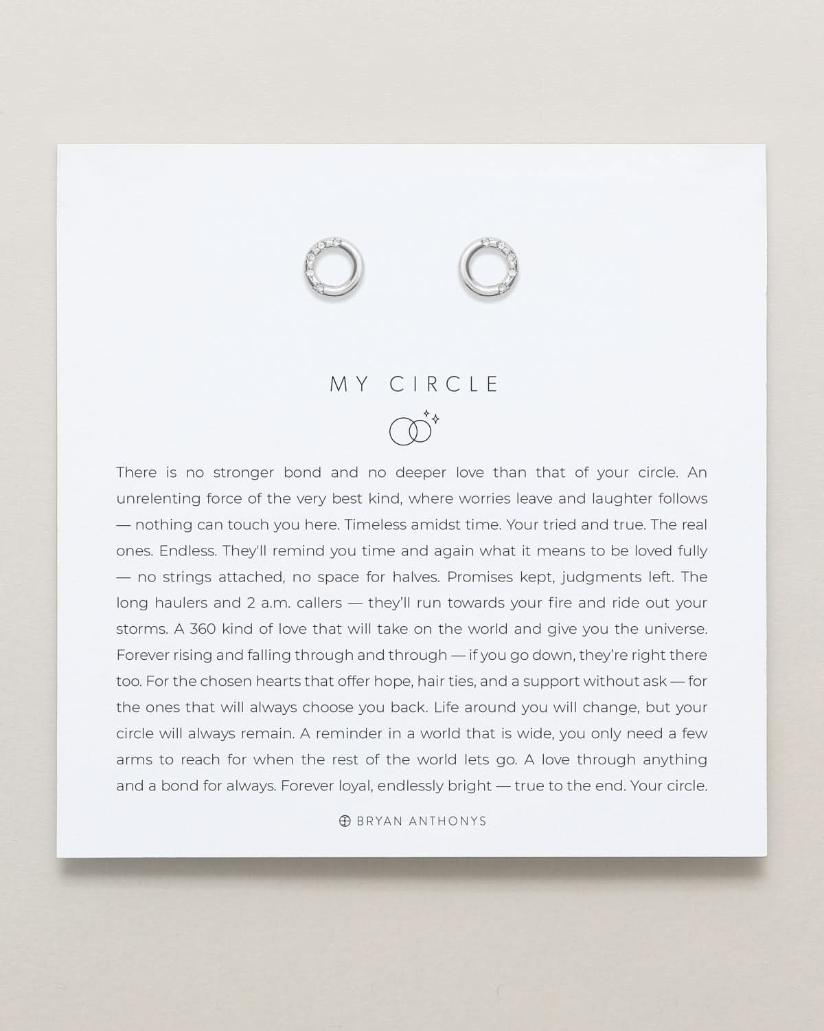 My Circle Stud Earrings by Bryan Anthonys at Shirley Shoppe