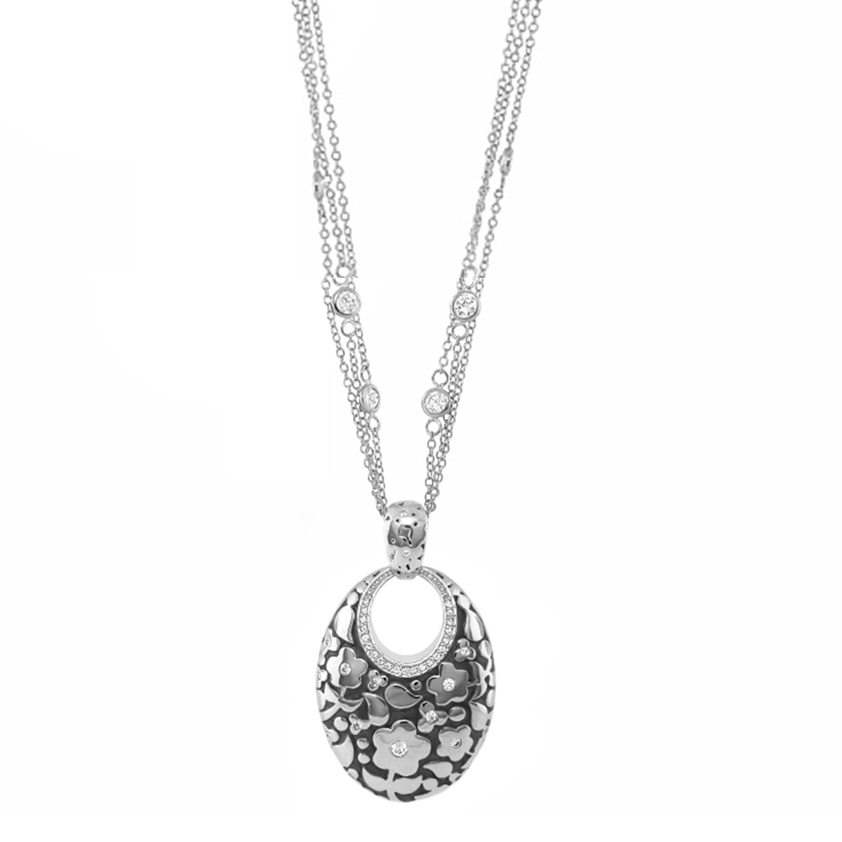 Flowers by Orly Pendant — Hand-Poured Oval