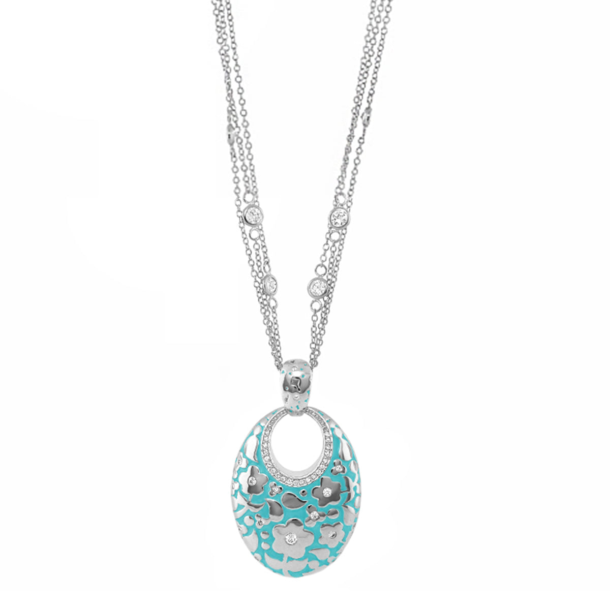 Flowers by Orly Pendant — Hand-Poured Oval