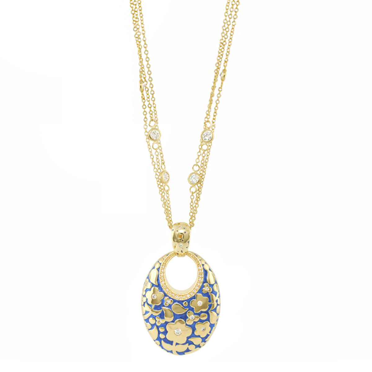 Flowers by Orly Pendant — Hand-Poured Oval