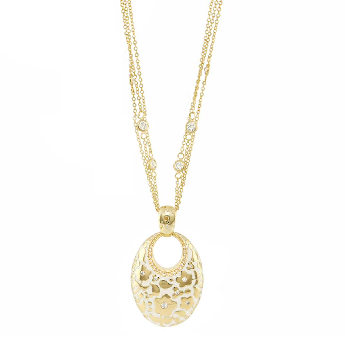 Flowers by Orly Pendant — Hand-Poured Oval