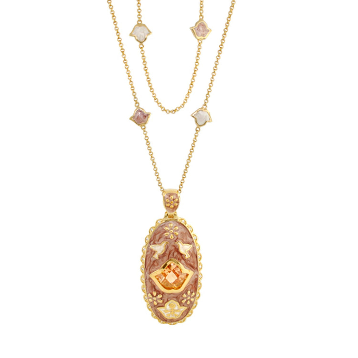 Peace and Dove Pendant Necklace