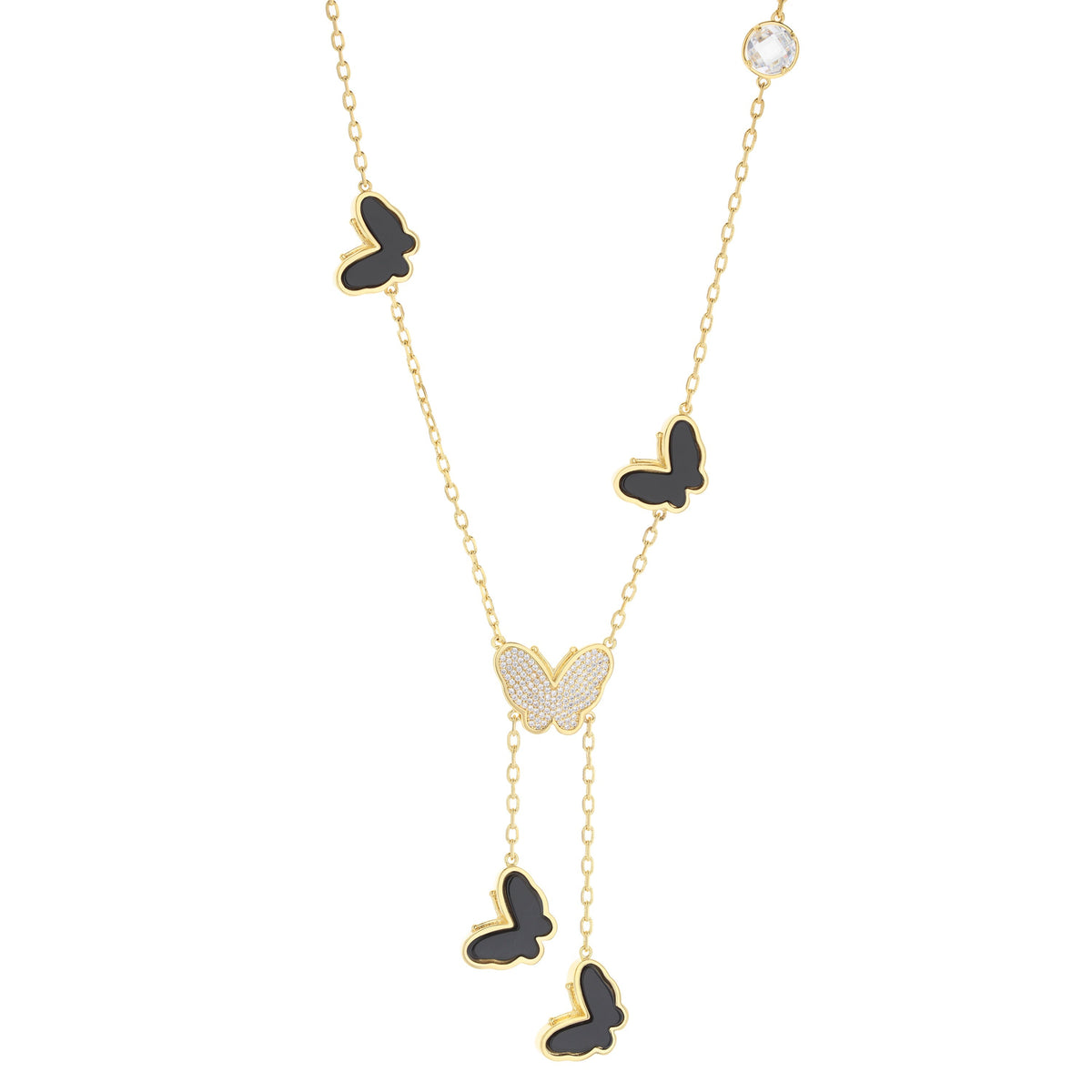 Mariposa Butterfly Onyx Necklace