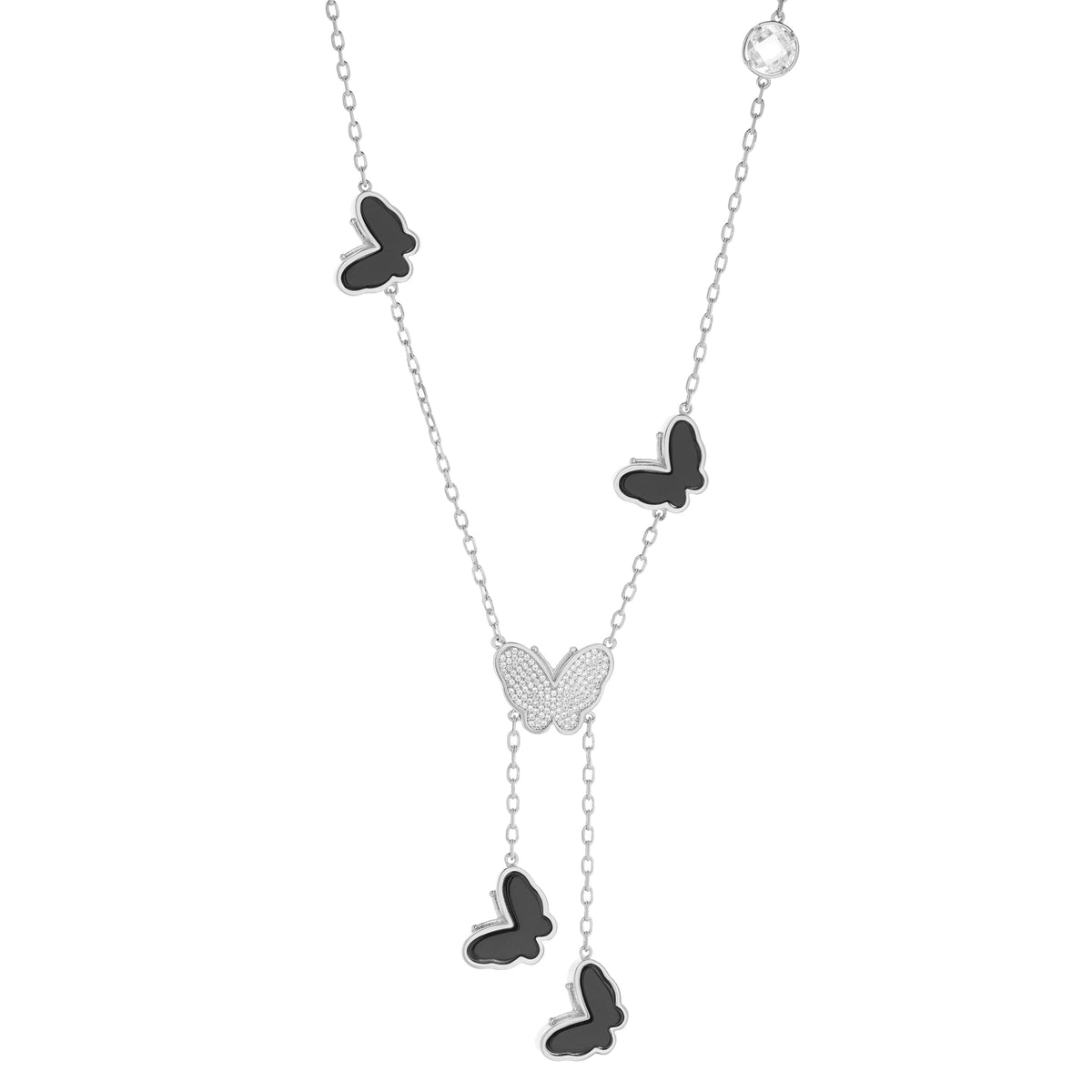 Mariposa Butterfly Onyx Necklace