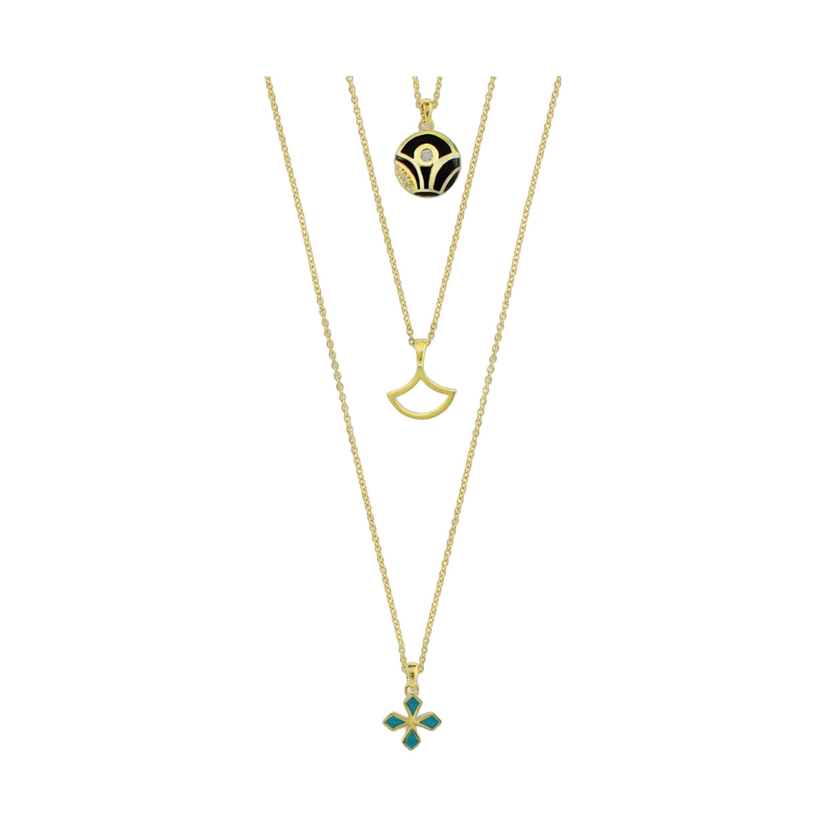 Delicato Triple Chain Necklace