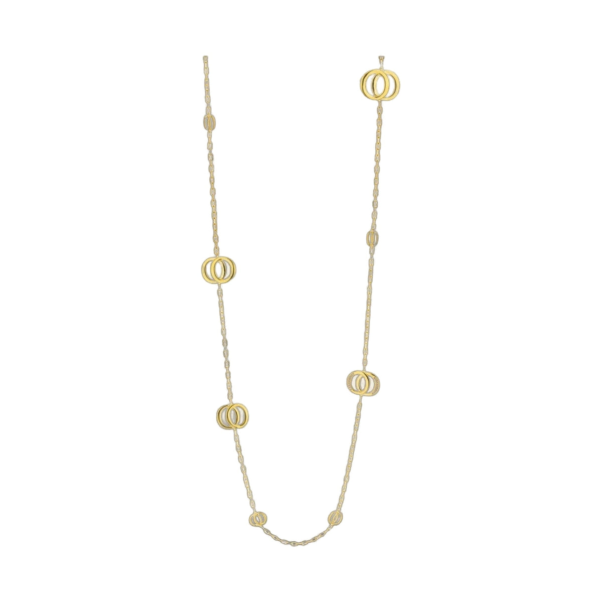 Vogue Fire Gold Plated Cubic Zirconia Long Necklace