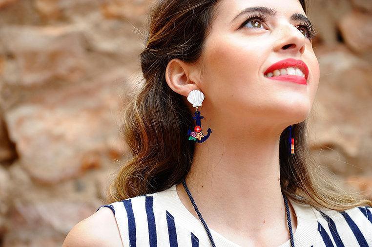 Nautical Anchor Earrings by Laliblue by Quirks! at Shirley Shoppe