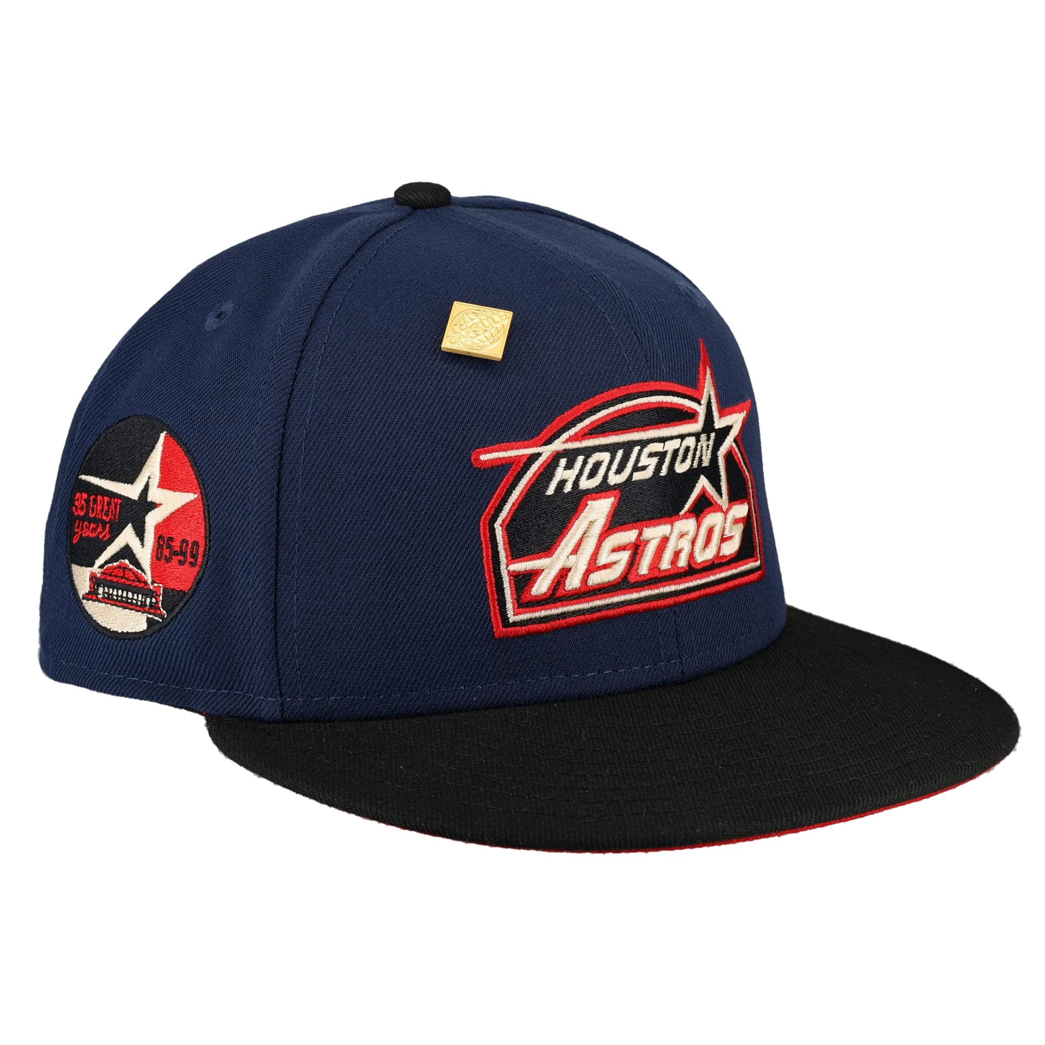 Houston Astros Midnight Crimson Collection 35 Great Years Fitted Hat