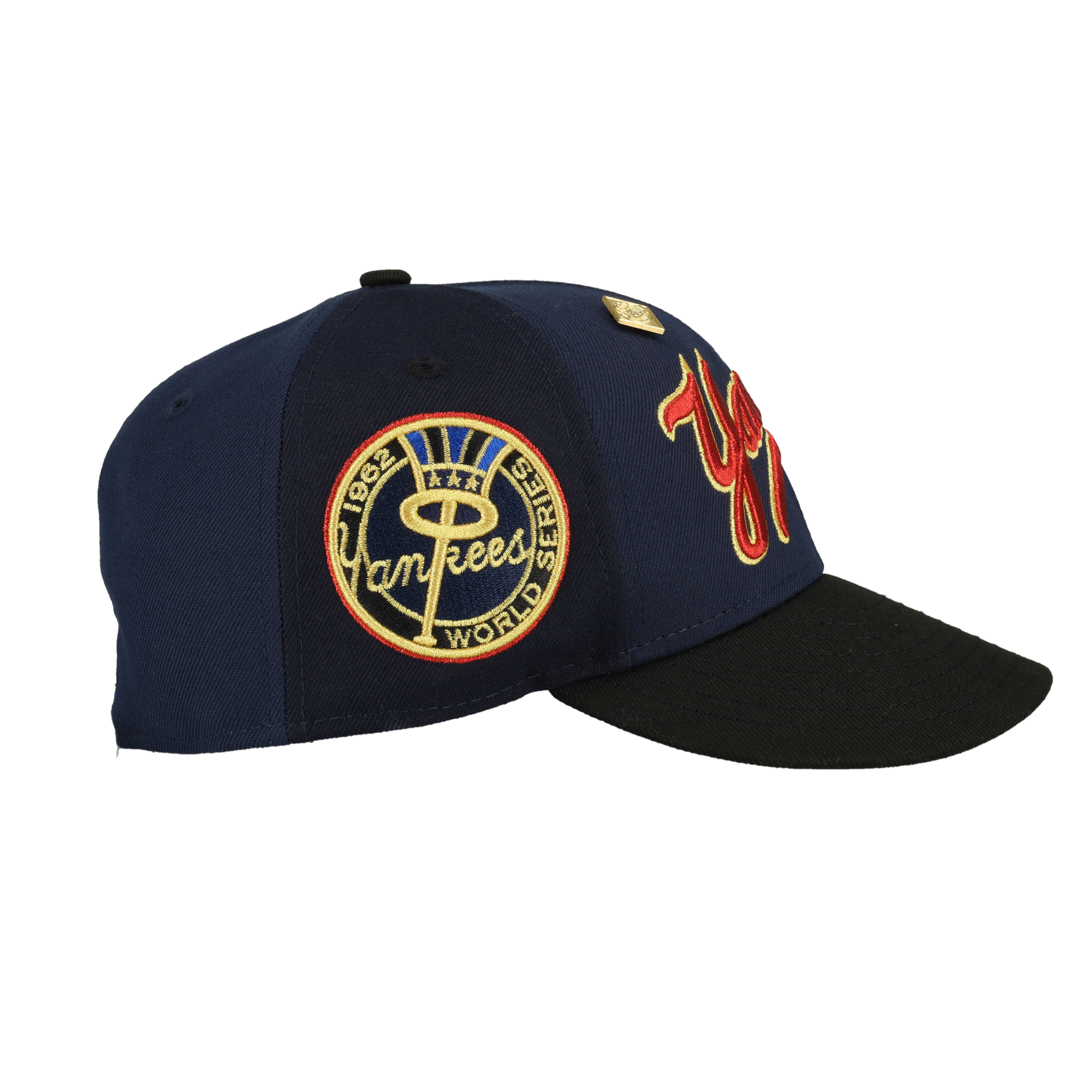 New York Yankees Navy Pinwheel 1962 World Series Patch 59Fifty Fitted Hat