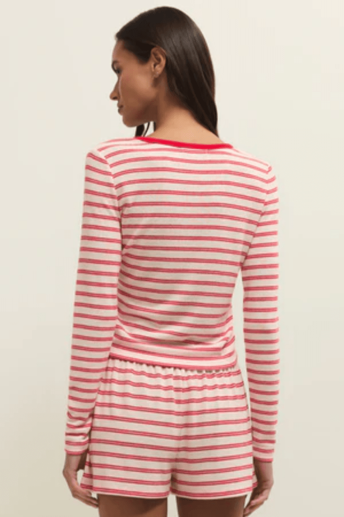 Night In Stripes Long Sleeve Top by z supply at Shirley Shoppe