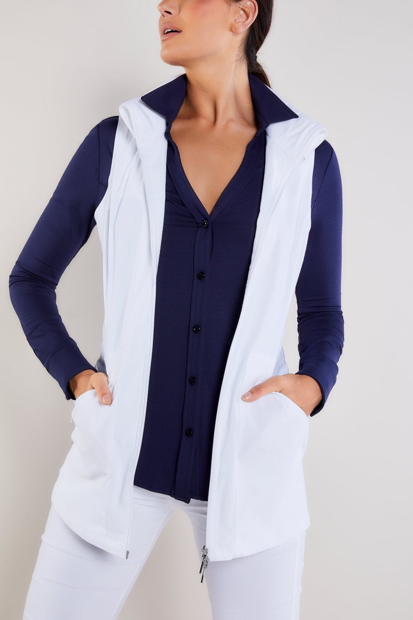 Nikki Longsleeve Pique Shirt by Anatomie at Shirley Shoppe