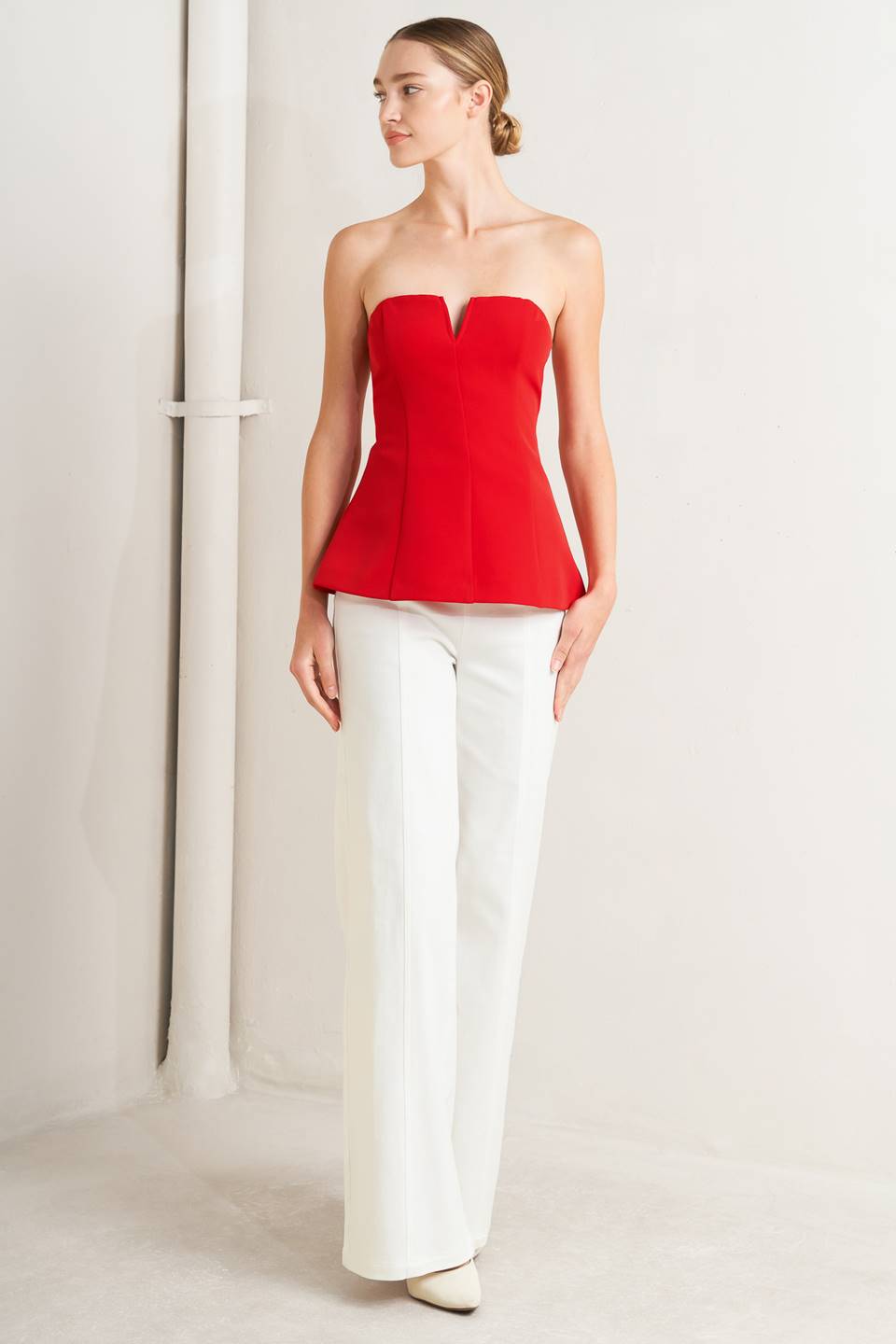 NOIR CONTOUR WOVEN TOP by Flying Tomato at Shirley Shoppe