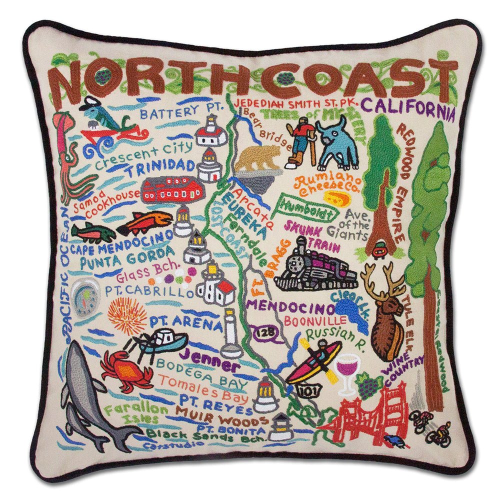 North Coast Hand - Embroidered Pillow by Quirks! at Shirley Shoppe