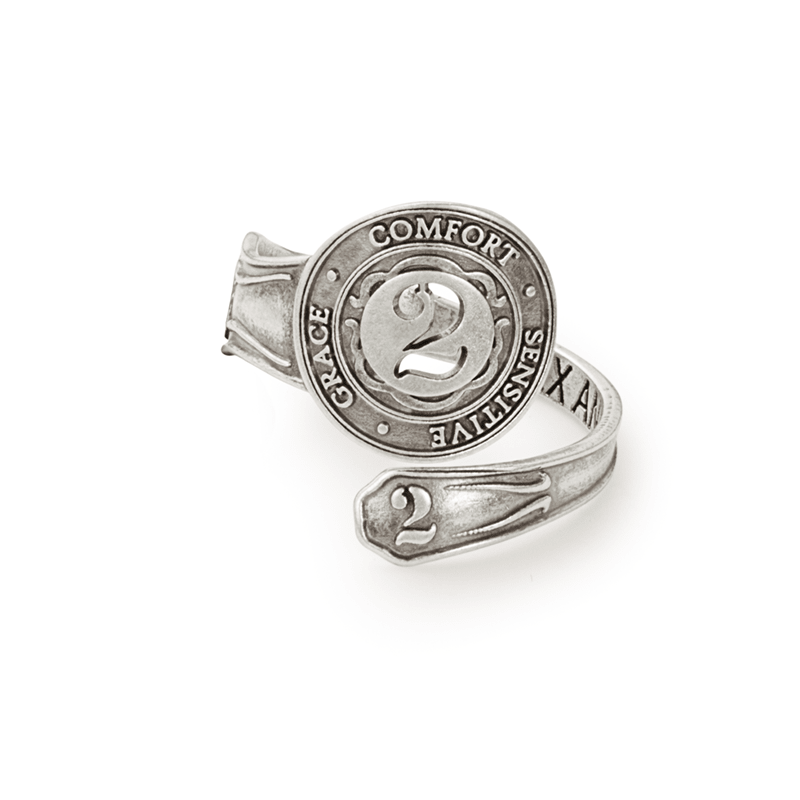 Number 2 Spoon Ring | Grace, Comfort, and Sensitive by ALEX AND ANI at Shirley Shoppe