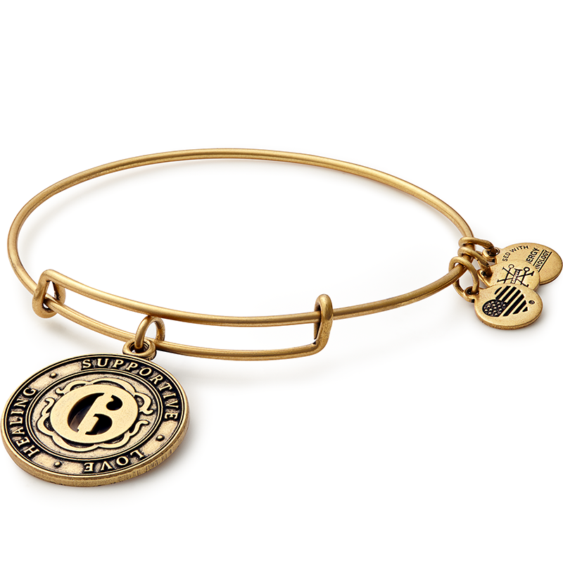 Number Charm Bangle Bracelet