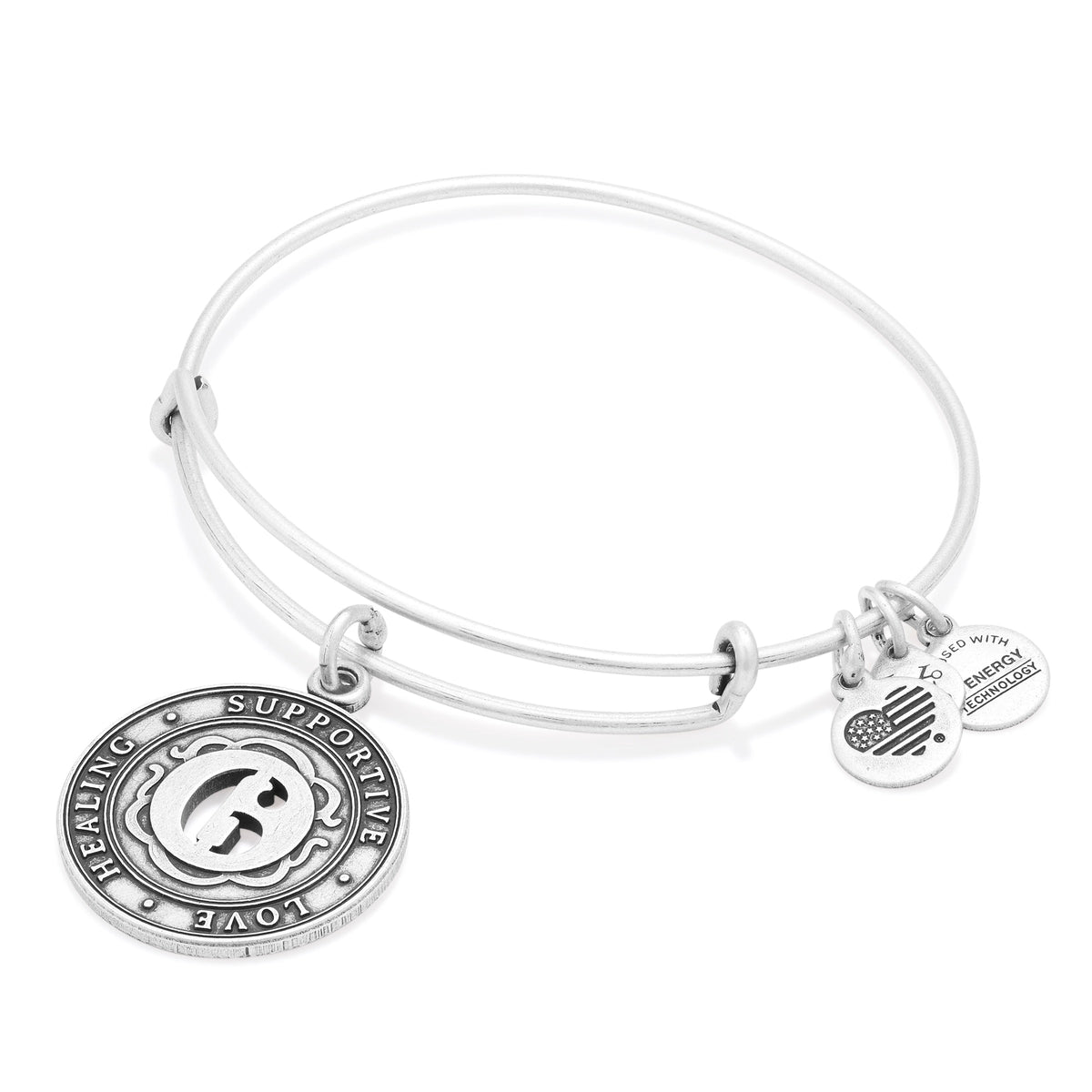 Number Charm Bangle Bracelet