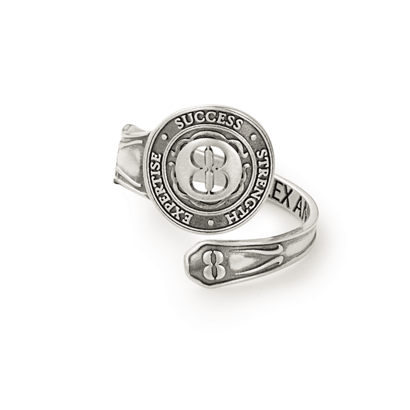 Number 8 Spoon Ring | Expertise, Success, and Strength by ALEX AND ANI at Shirley Shoppe