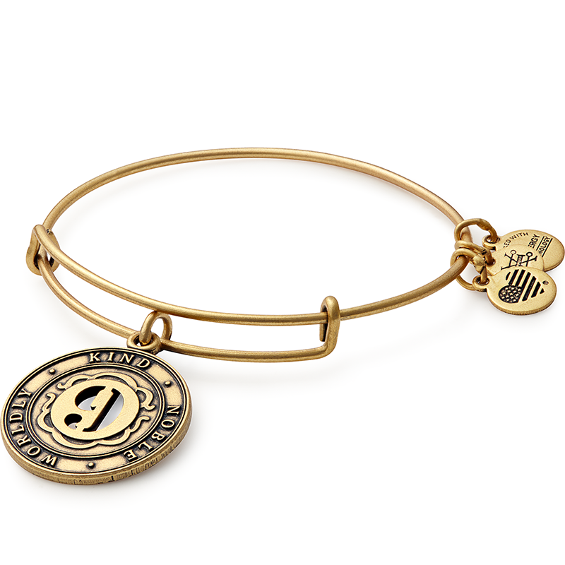 Number Charm Bangle Bracelet