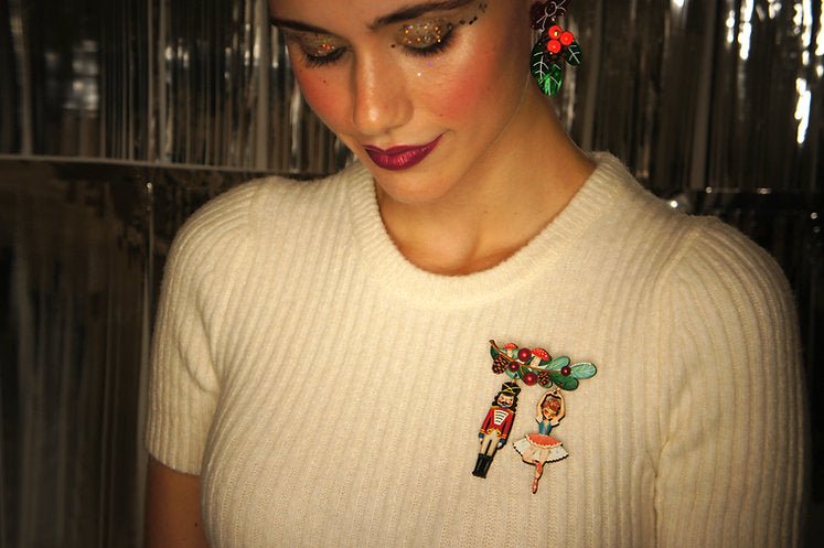 Nutcracker Couple Brooch by Laliblue by Quirks! at Shirley Shoppe