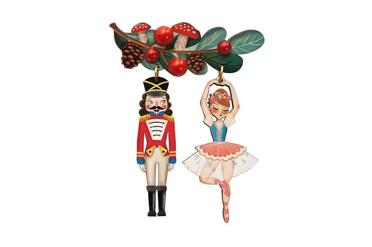 Nutcracker Couple Brooch by Laliblue by Quirks! at Shirley Shoppe