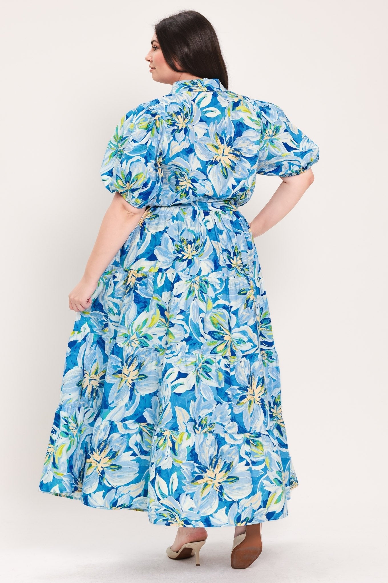 OCEAN GARDEN WOVEN MIDI DRESS by Flying Tomato at Shirley Shoppe