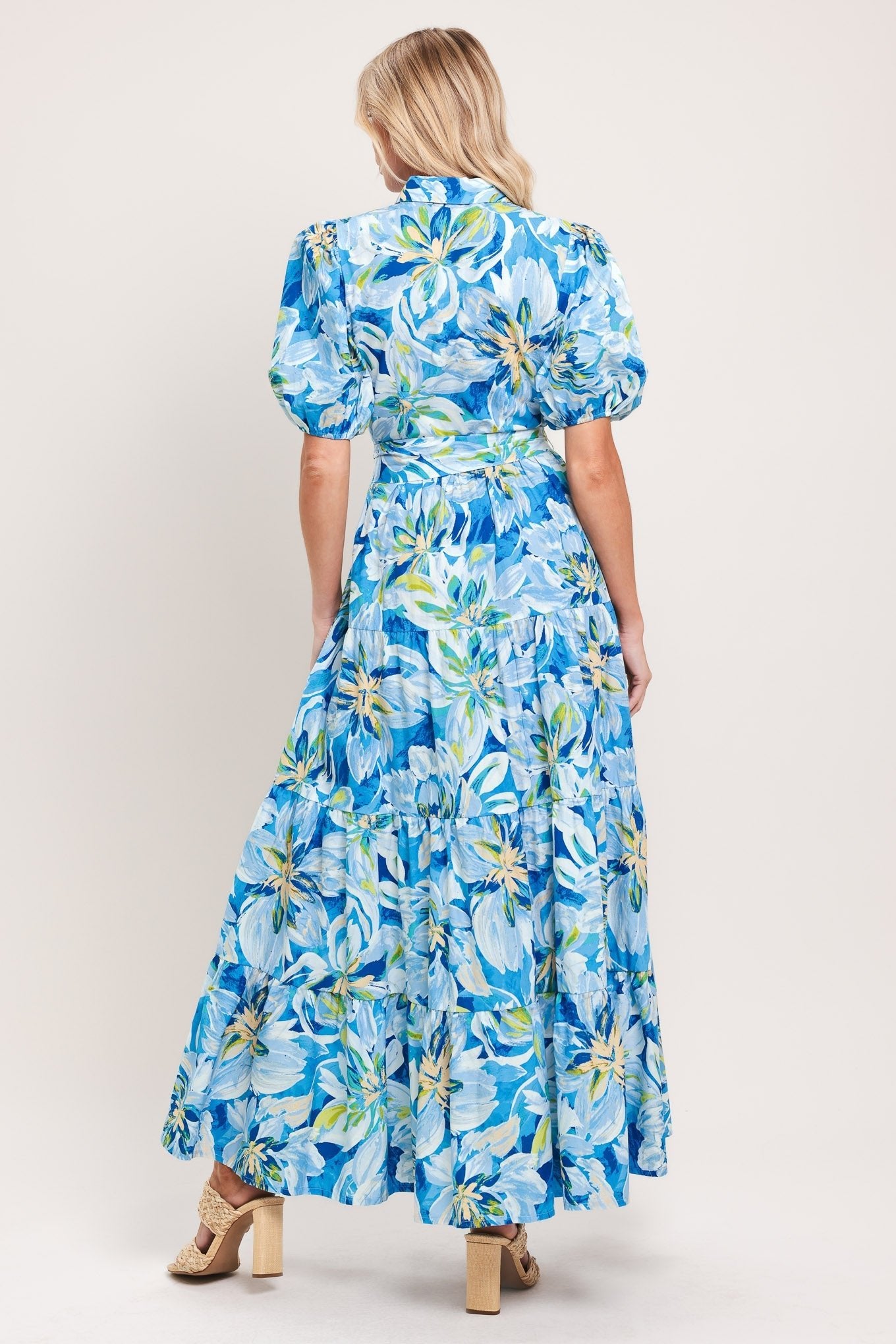 OCEAN GARDEN WOVEN MIDI DRESS by Flying Tomato at Shirley Shoppe