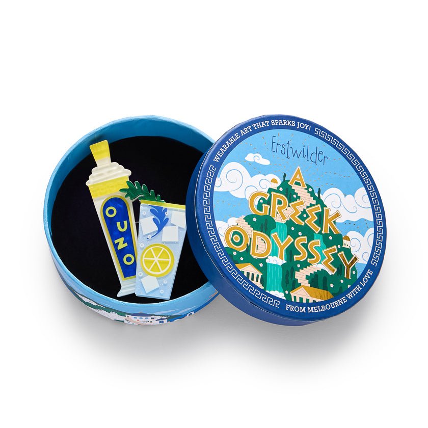Opa! Ouzo Brooch by Erstwilder by Quirks! at Shirley Shoppe
