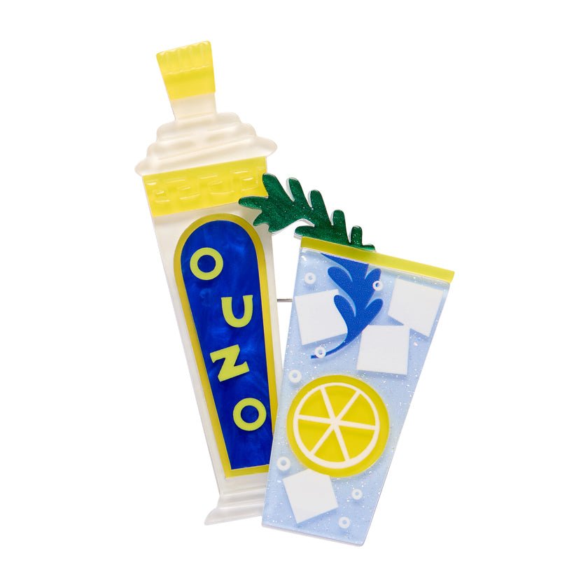 Opa! Ouzo Brooch by Erstwilder by Quirks! at Shirley Shoppe