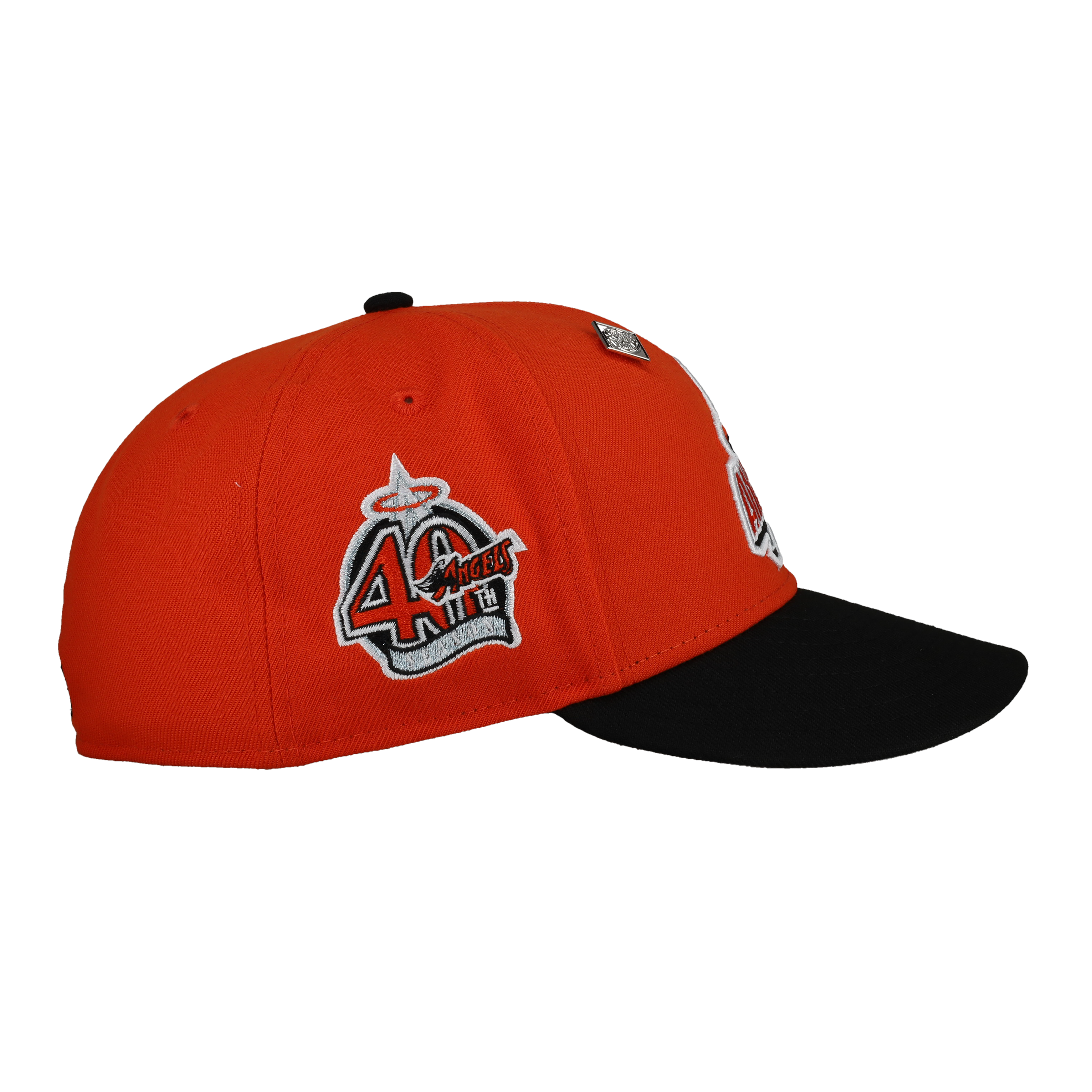 Anaheim Angels Metallic 40th Season Patch Orange 59Fifty Fitted Hat (Restock)