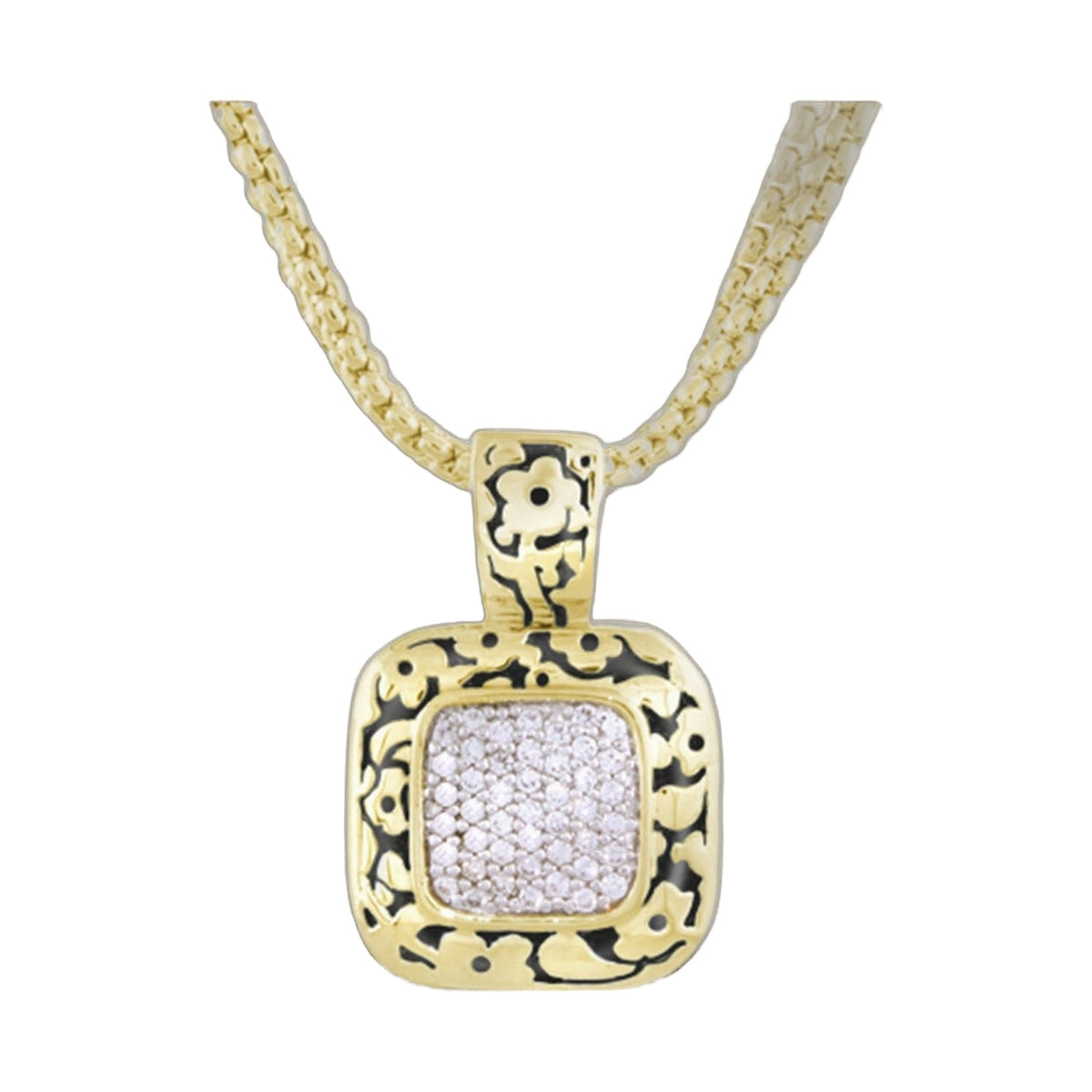Flowers by Orly Pendant — Pavé Square