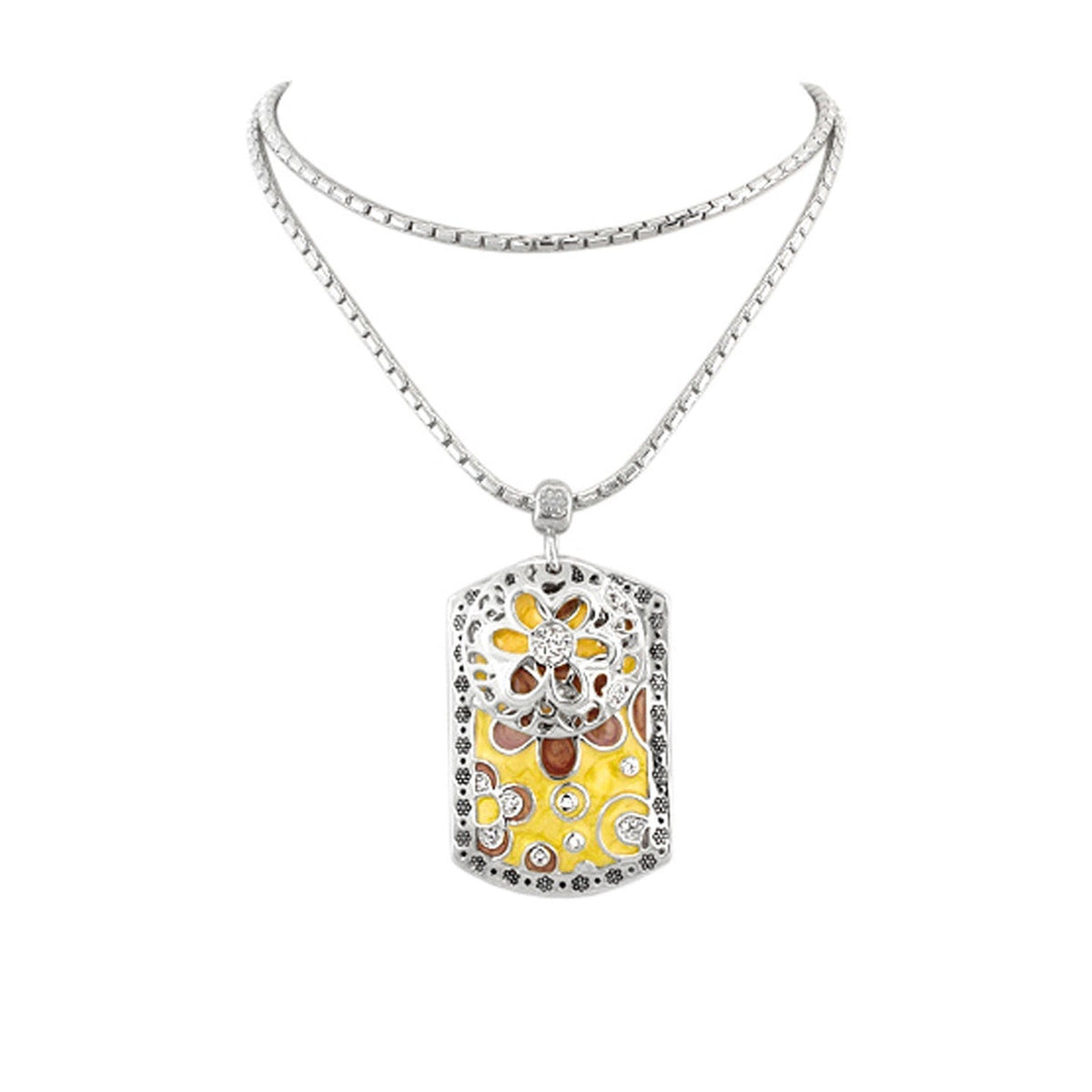 Art Deco Pendant Necklace — Daisy & Filigree Charm