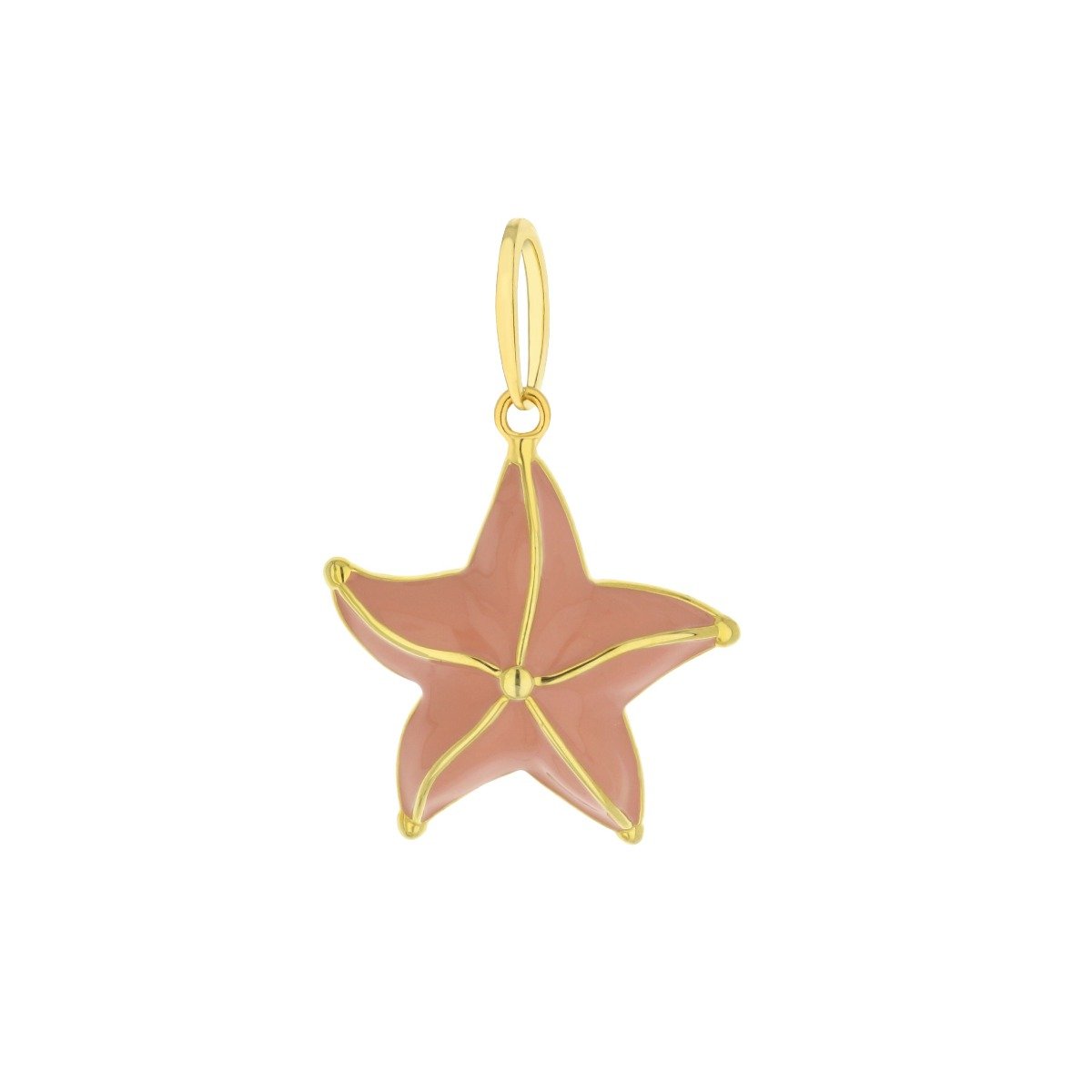 Eau Starfish Pendant — Blush Enamel Charm