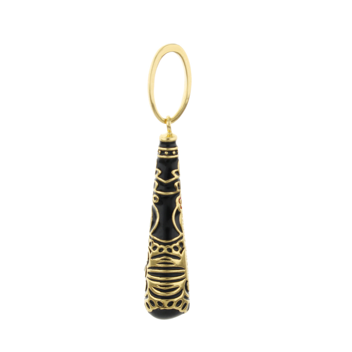 Petit Gateau Pendant — Black Scroll Taper