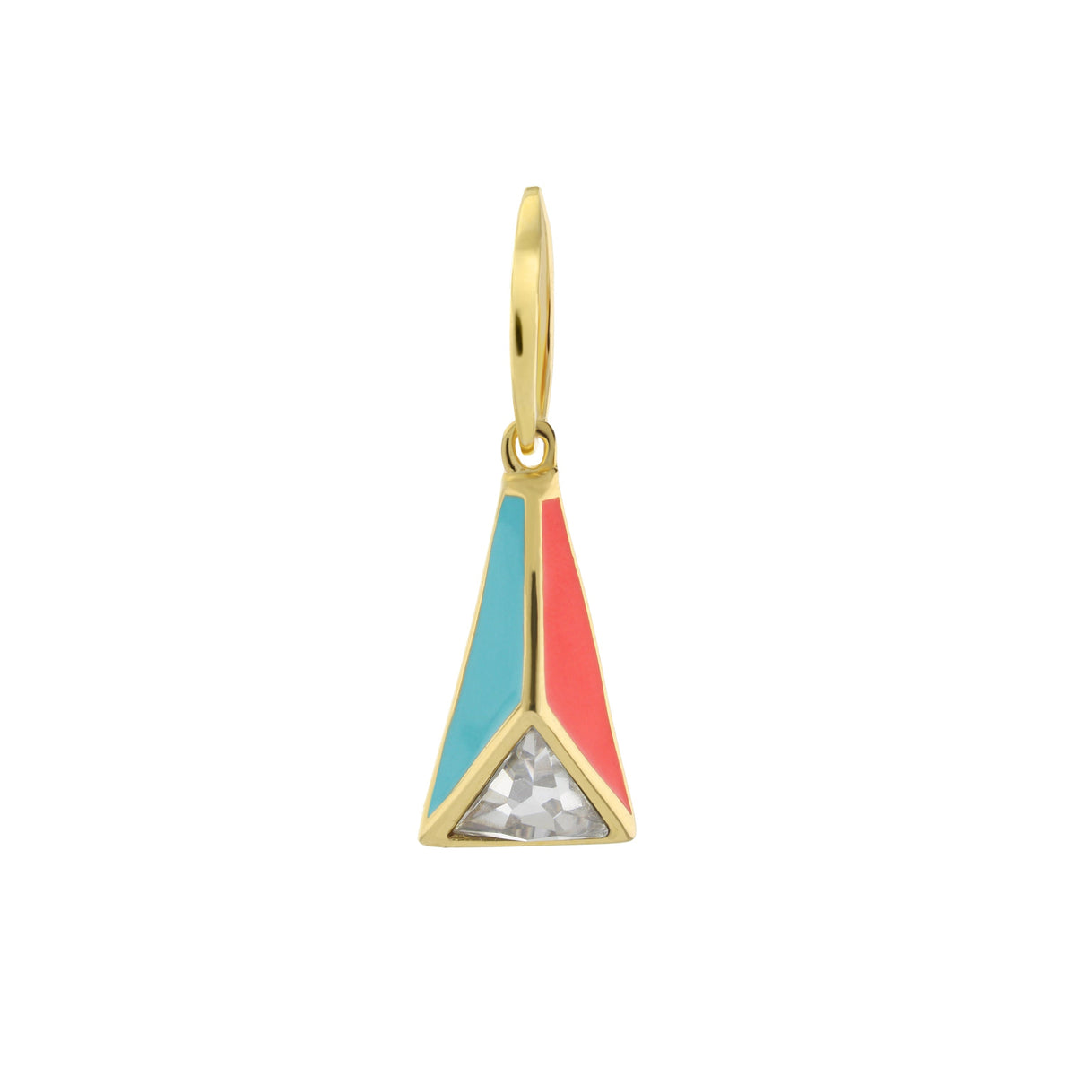 Petit Gateau Pendant — Colorblock Pyramid