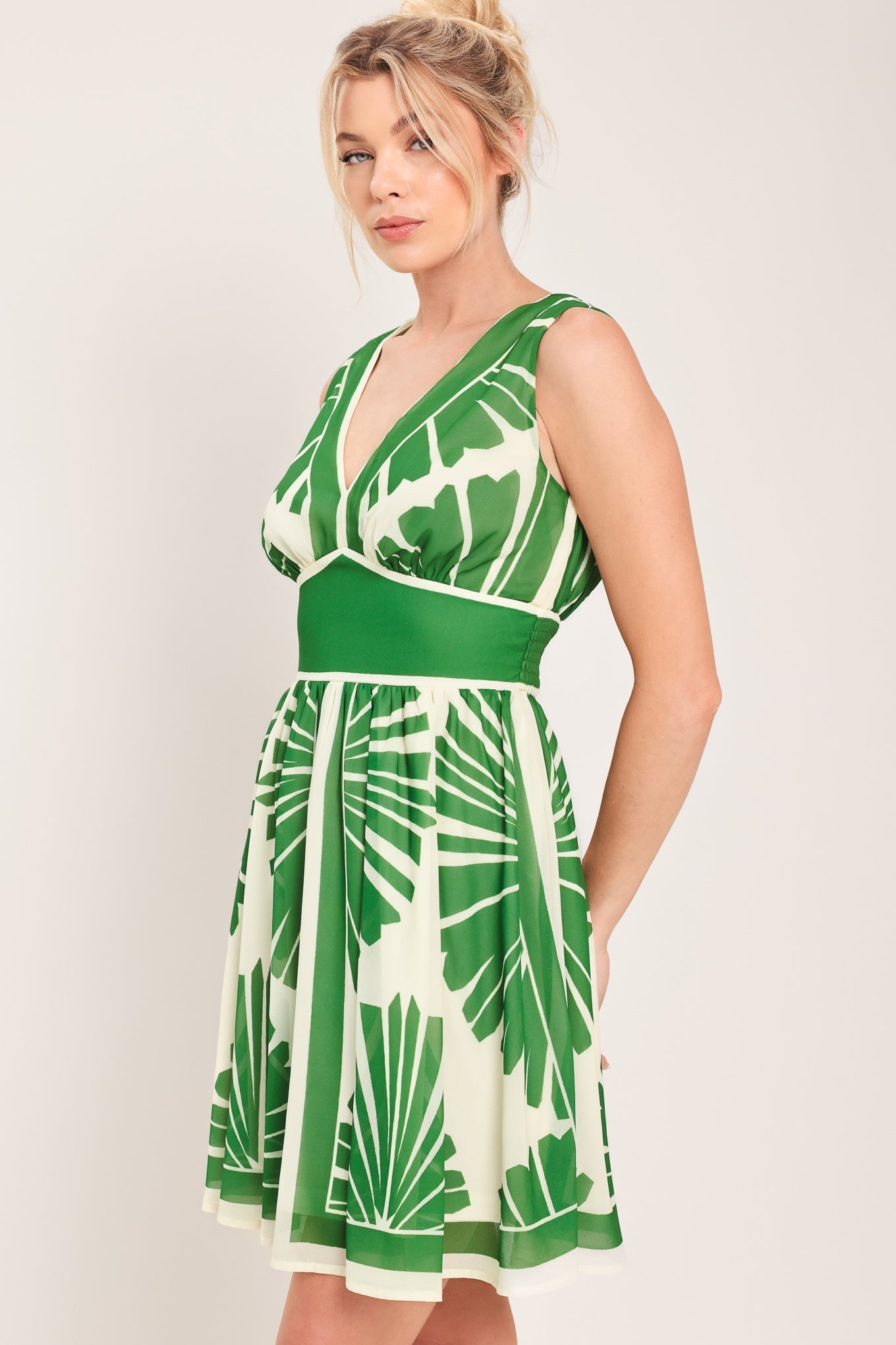 PALM BREEZE WOVEN MINI DRESS by Flying Tomato at Shirley Shoppe