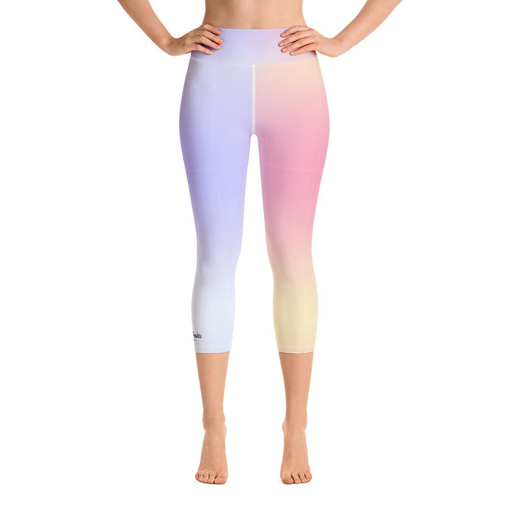 PARISIAN SUNSET YOGA CAPRI LEGGINGS by DARA SENDERS at Shirley Shoppe