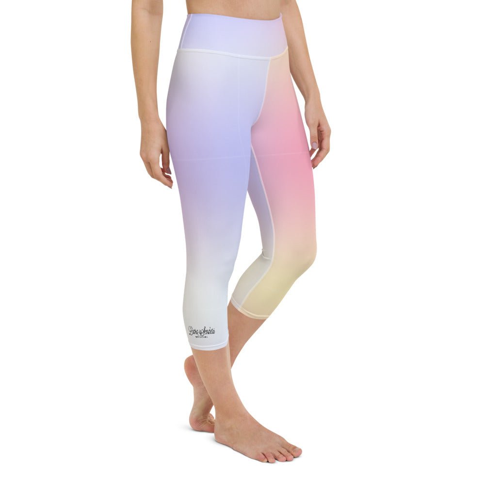PARISIAN SUNSET YOGA CAPRI LEGGINGS by DARA SENDERS at Shirley Shoppe