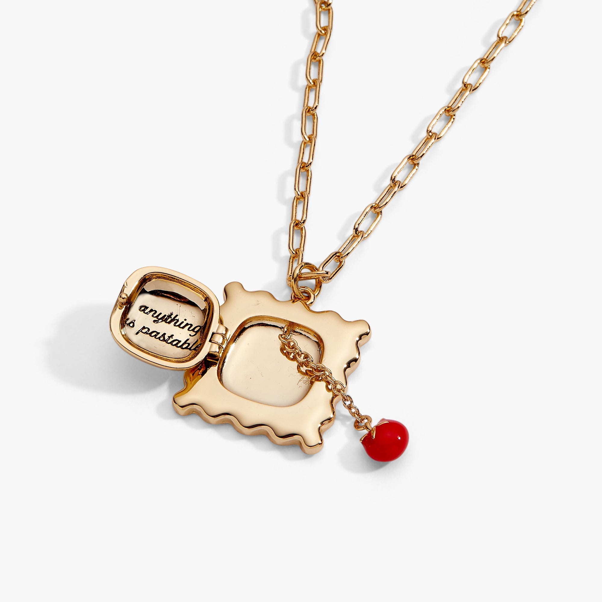 Pasta Girl 'Anything Is Pastable' Ravioli Locket Pendant by ALEX AND ANI at Shirley Shoppe