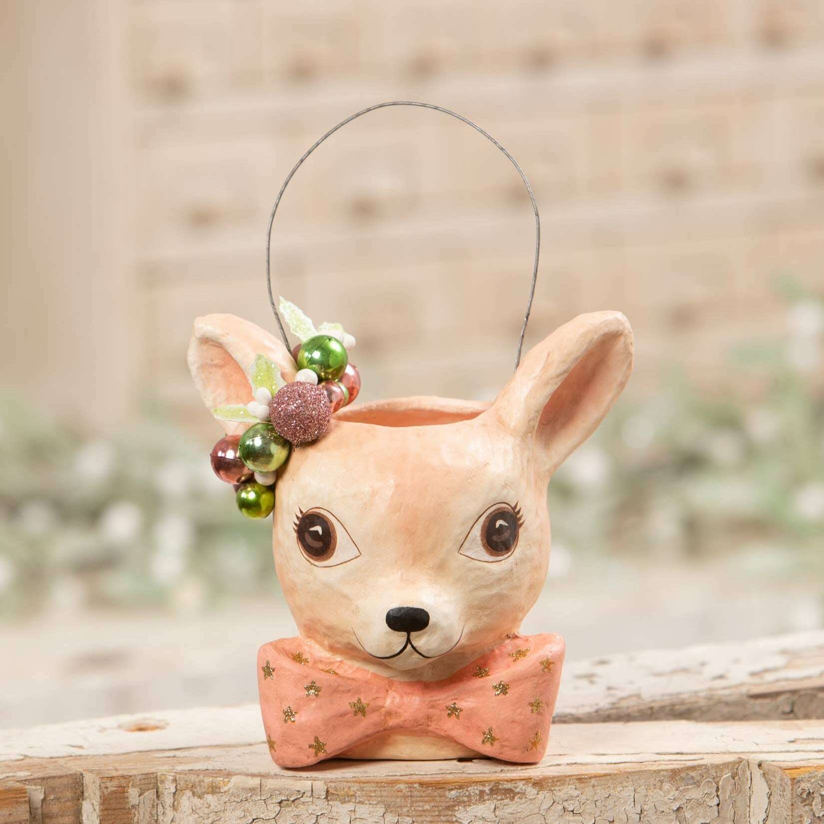 Pastel Fawnie Bucket Small by Bethany Lowe