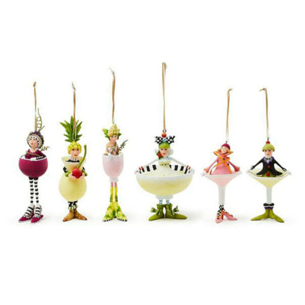 Patience Brewster Mini Cocktail Ornaments, Set of 6