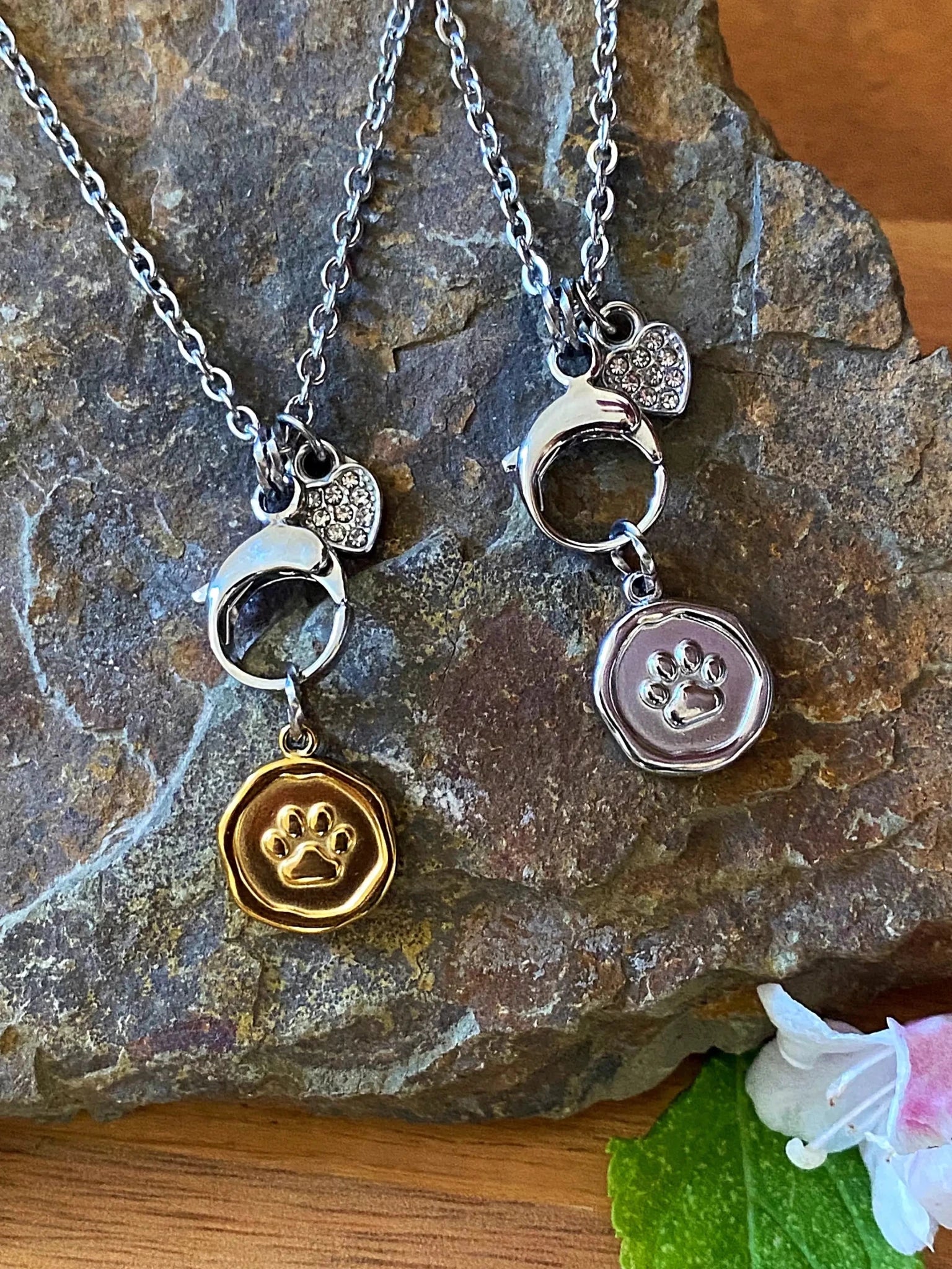 PAW PRINT NECKLACE by Bellaforma Jewelry at Shirley Shoppe