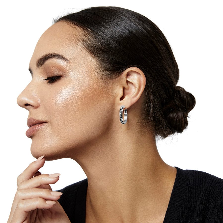 Pebble Dot Onyx Reversible Hoop Earrings