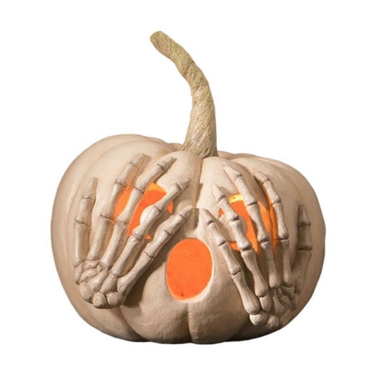 Peek - a - Boo Pumpkin White by Bethany Lowe Designs by Quirks! at Shirley Shoppe