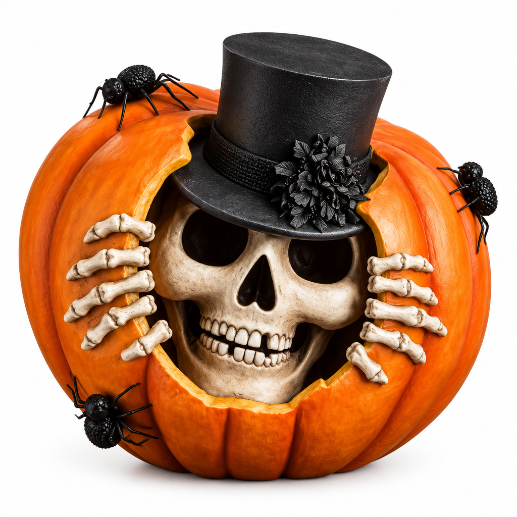 Peek-A-Boo Skelly Halloween Decor by Bethany Lowe Designs RETIRED