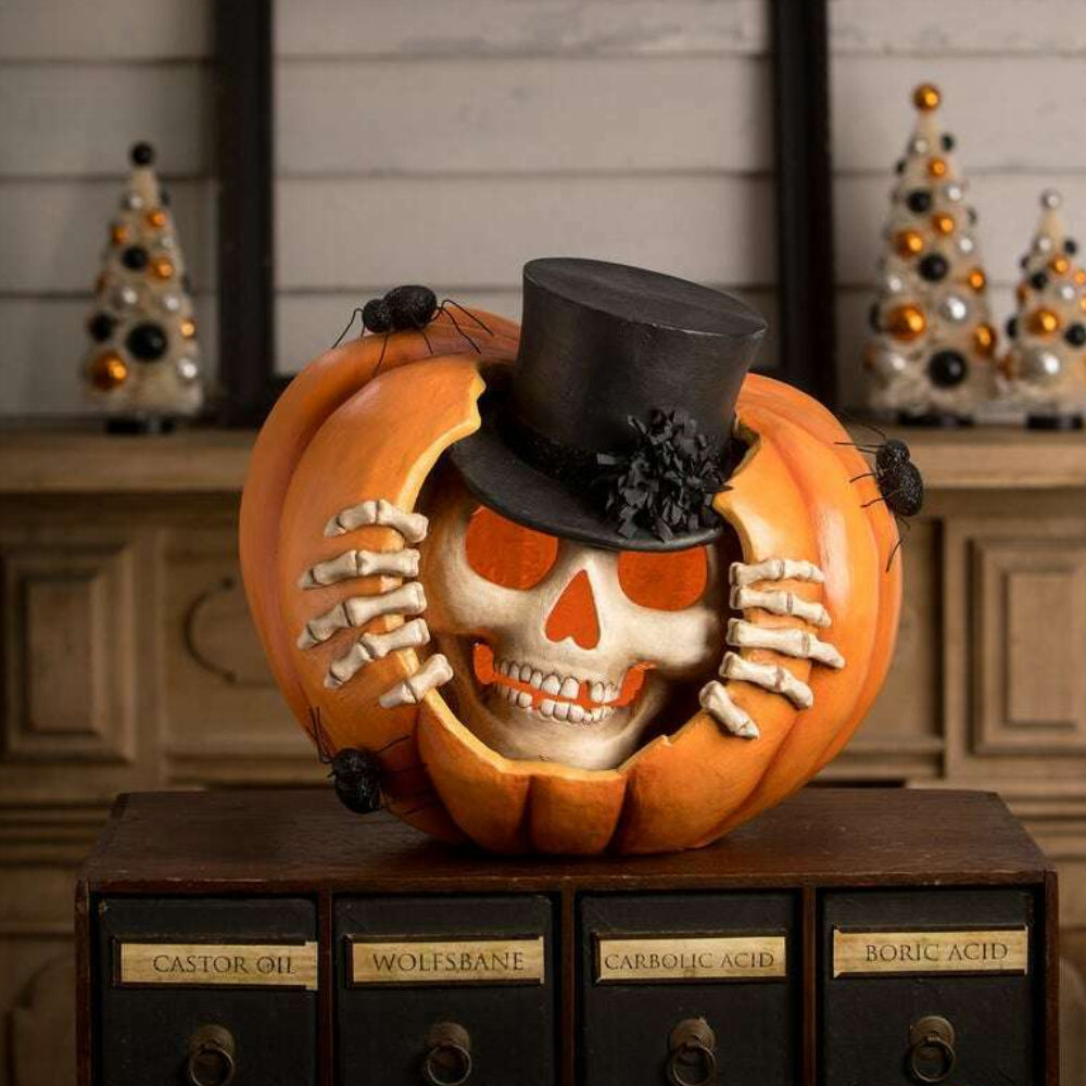 Peek-A-Boo Skelly Halloween Decor by Bethany Lowe Designs