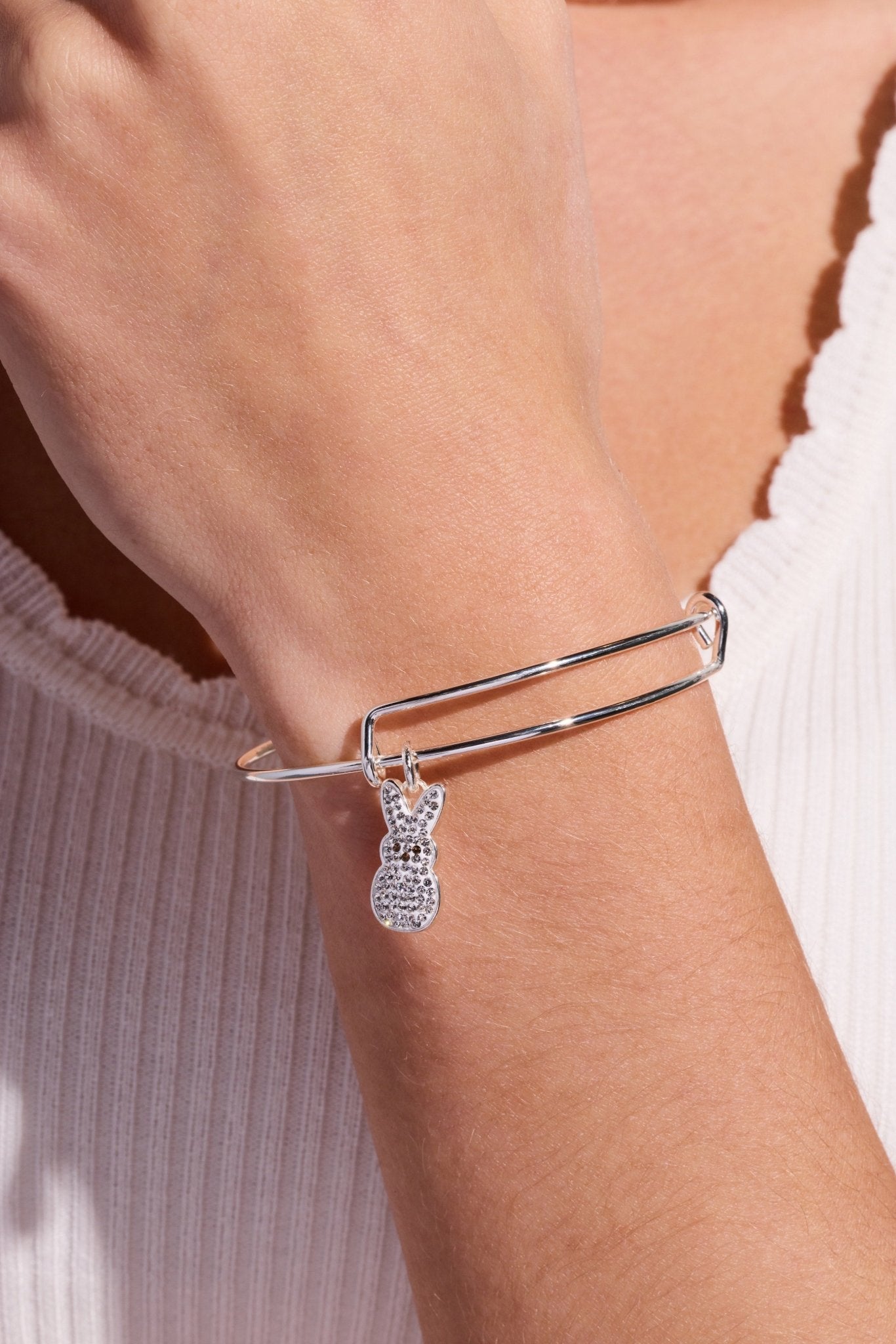PEEPS® Crystal Bunny Bangle by ALEX AND ANI at Shirley Shoppe